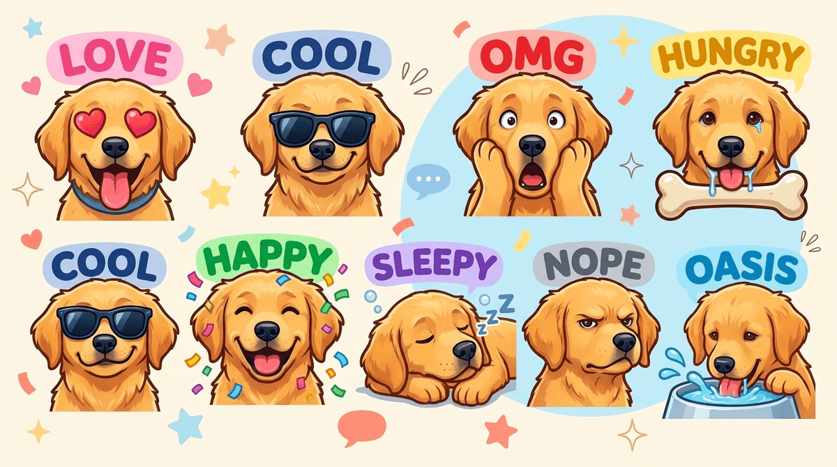 Custom Pet Emoticons — Turn One Photo Into Your Pet's Sticker Pack