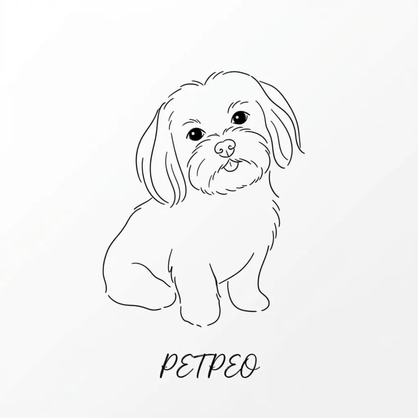maltese Line Art Result