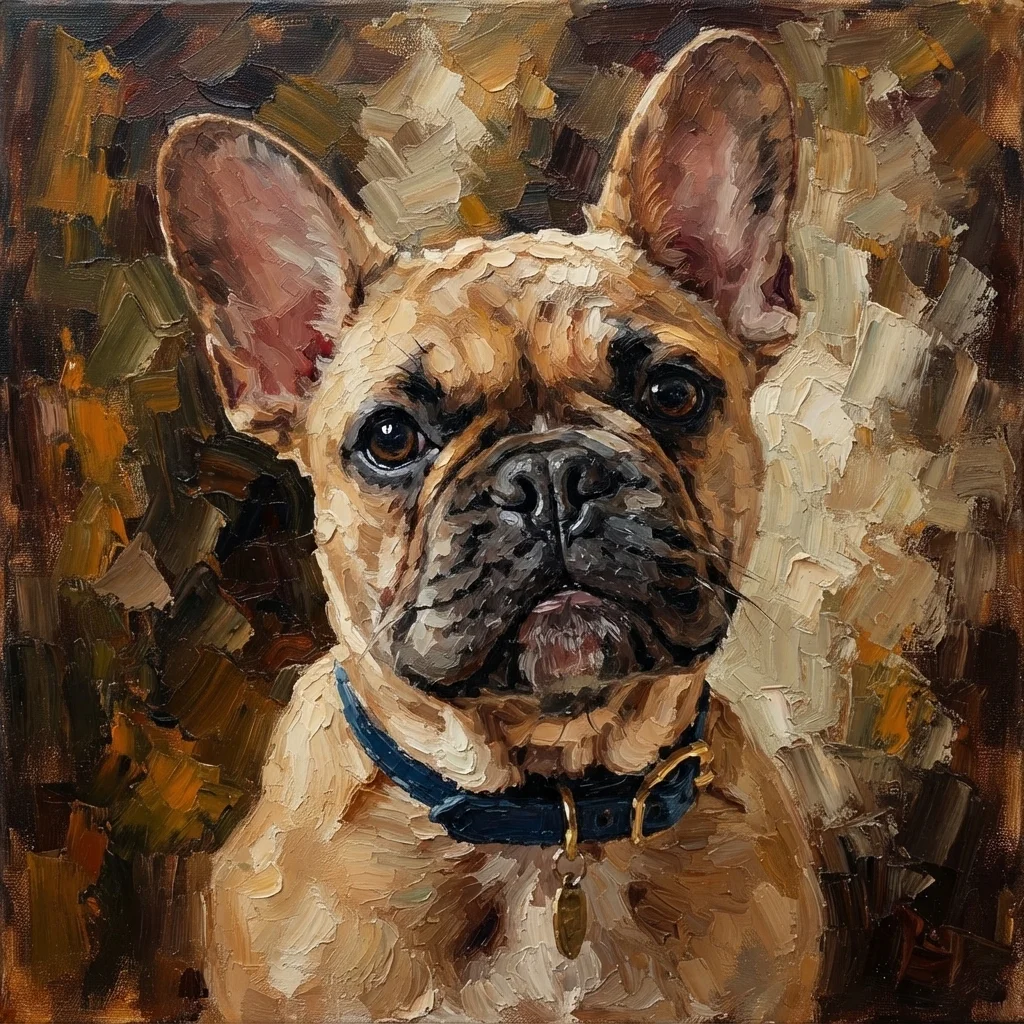 French Bulldog oil painting portrait