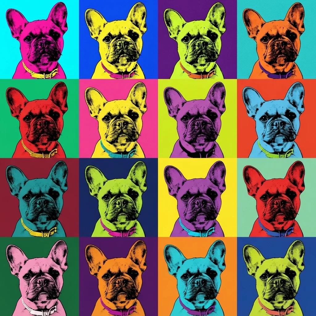 French Bulldog pop art portrait