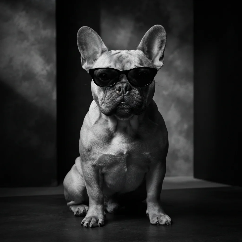 French Bulldog sunglasses black and white