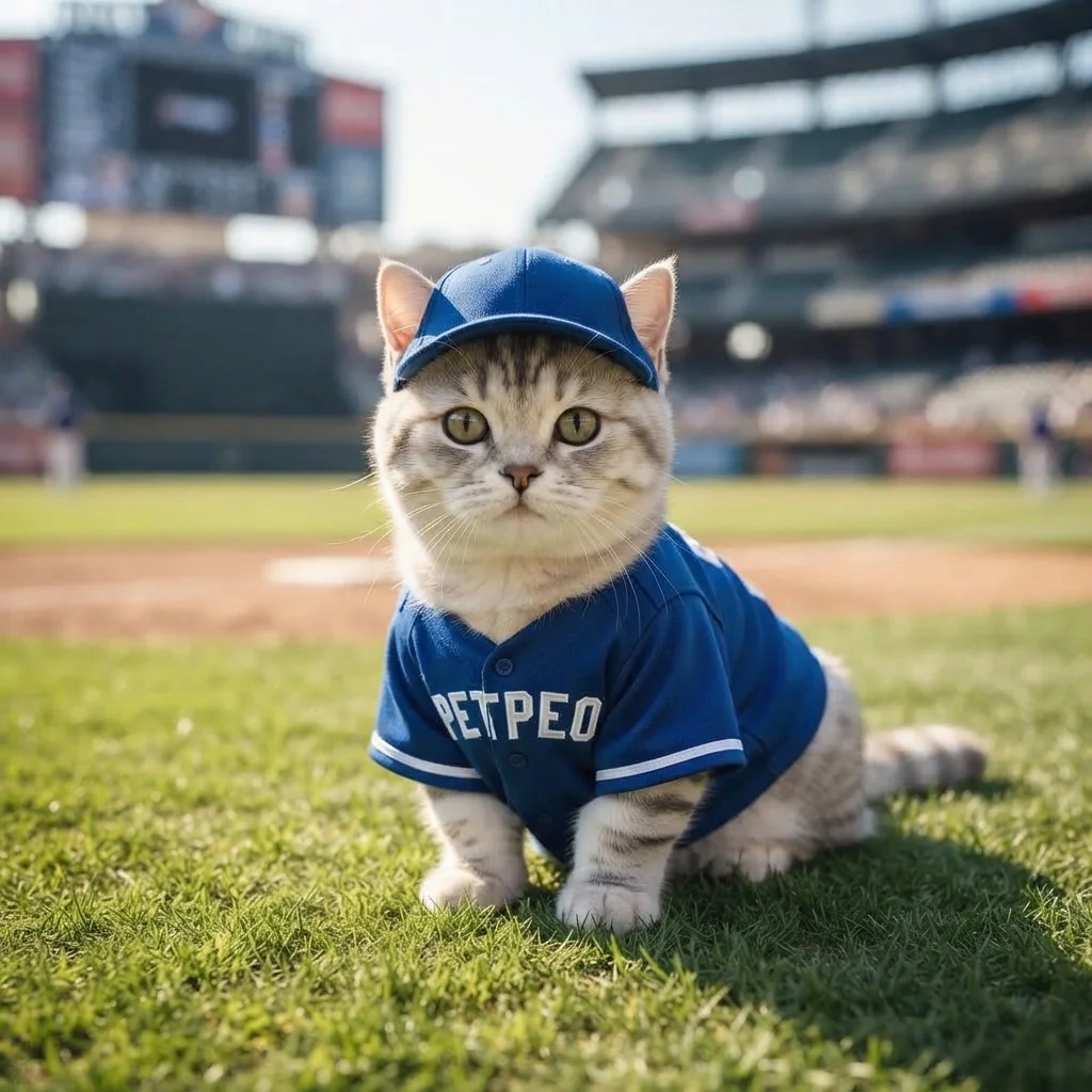 Munchkin cat baseball uniform costume