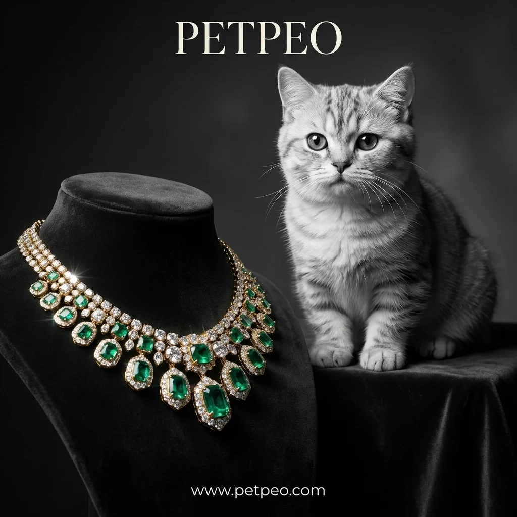 Munchkin cat jewelry advertisement model