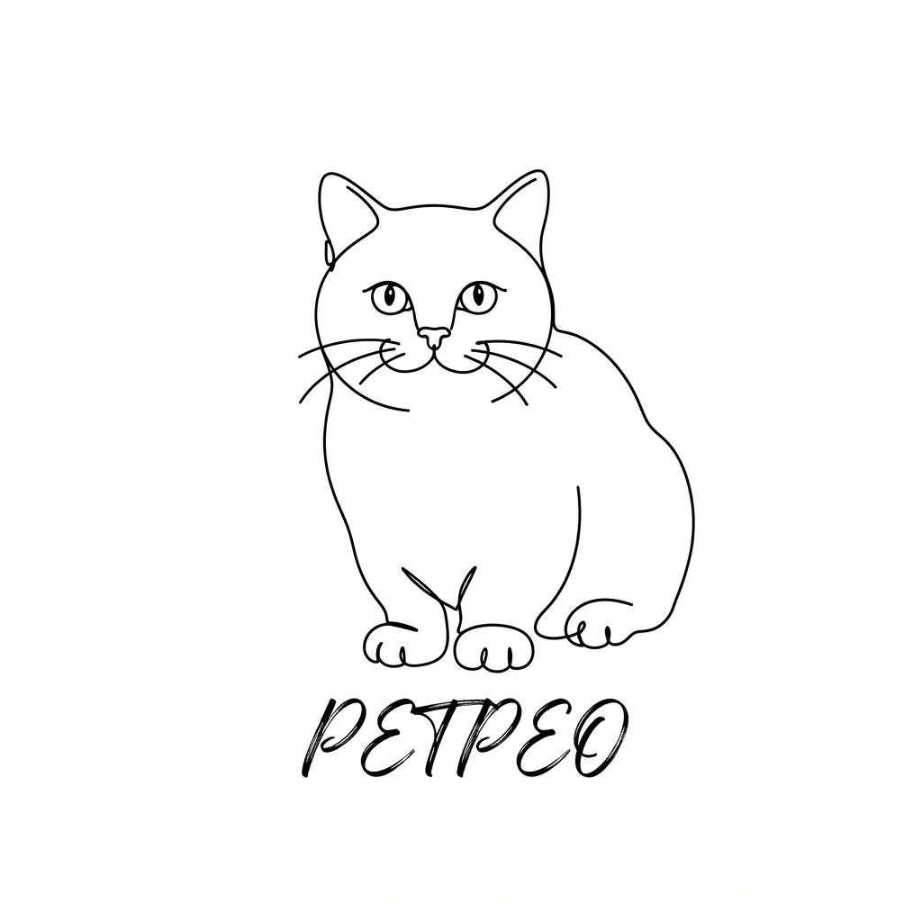 Munchkin cat line art drawing