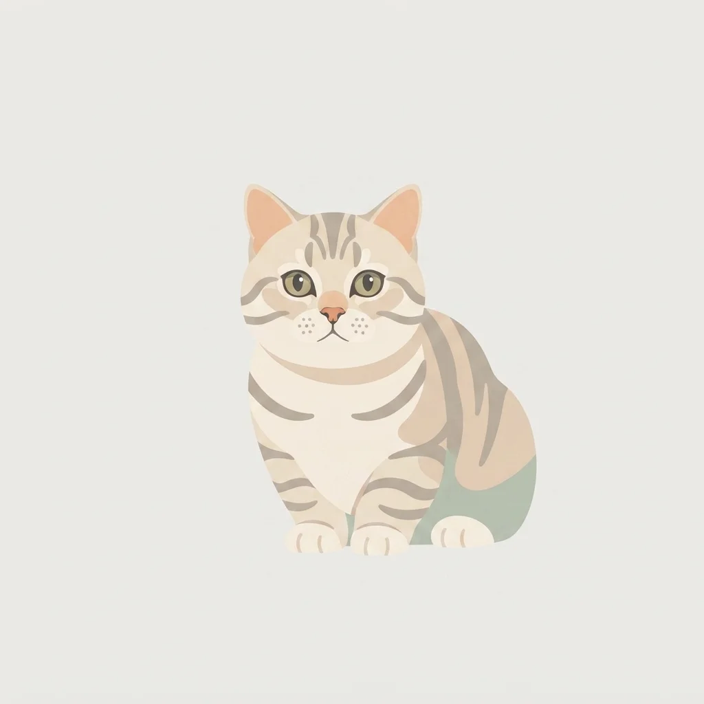 Munchkin cat minimal art portrait