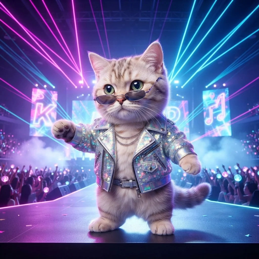 Munchkin cat pop star costume