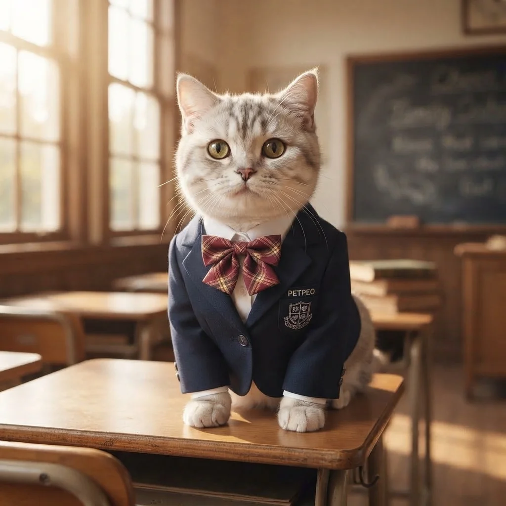 Munchkin cat school uniform costume