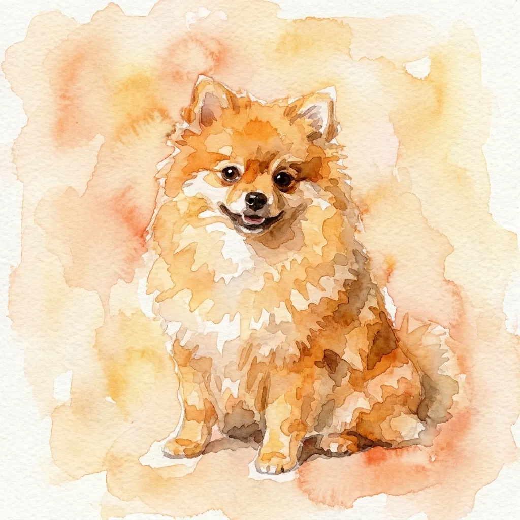 Pomeranian — Watercolor