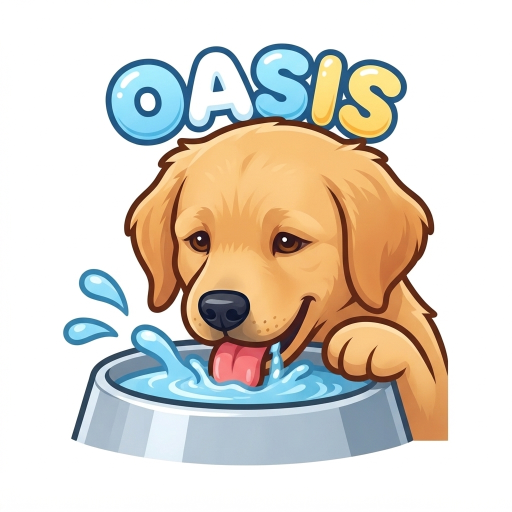 OASIS — splashing in the water bowl