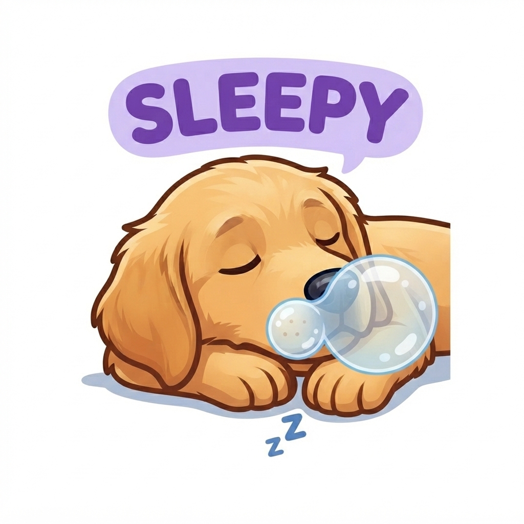 SLEEPY — napping with a snore bubble